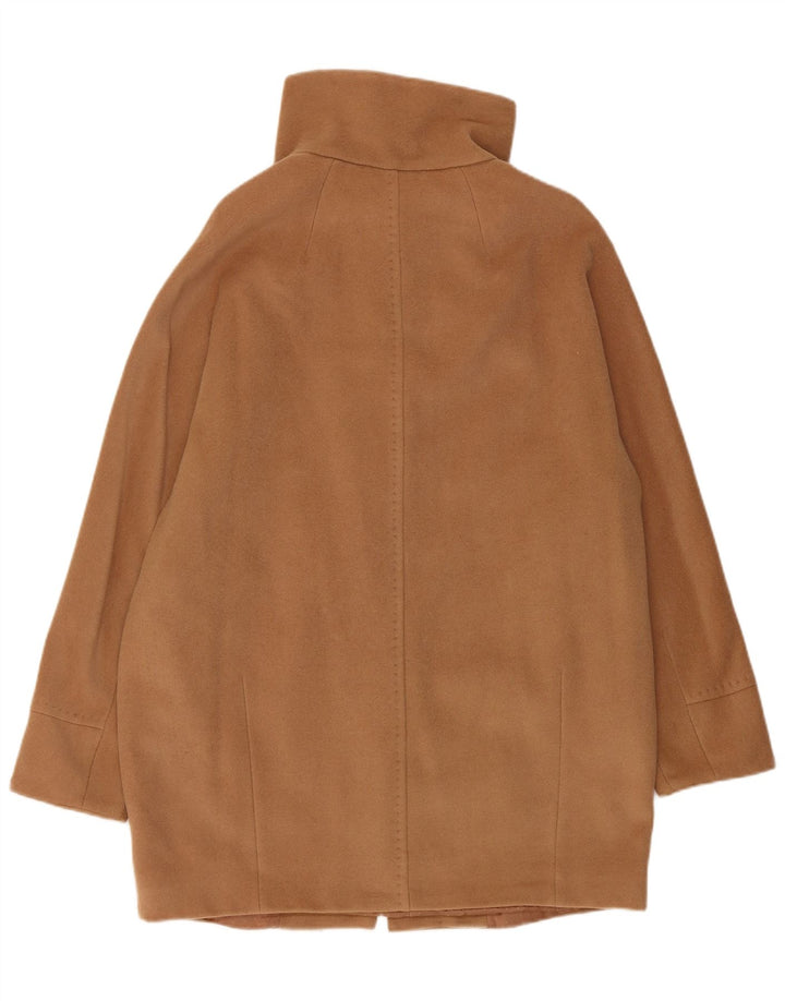 Женское пальто выходного дня Max Mara UK 8, маленькое бежевое из натуральной шерсти