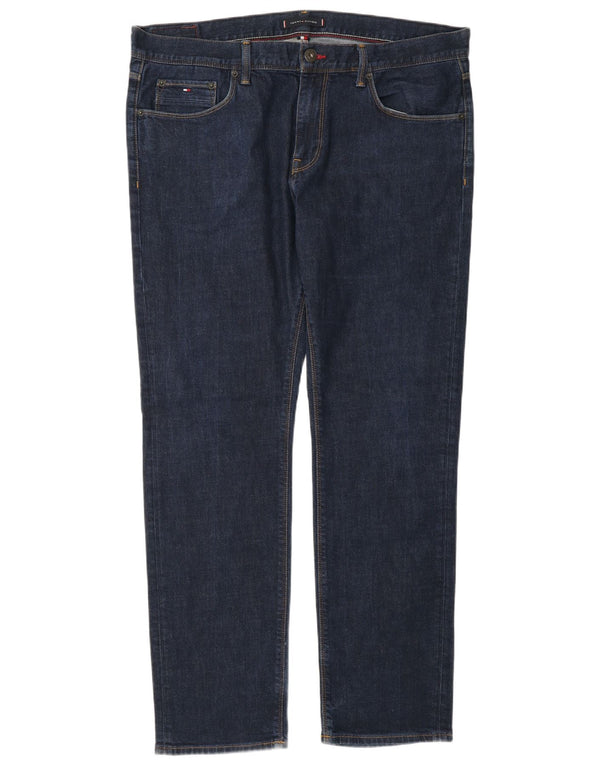 Мужские прямые джинсы Tommy Hilfiger Denton W38 L32, темно-синий, хлопок