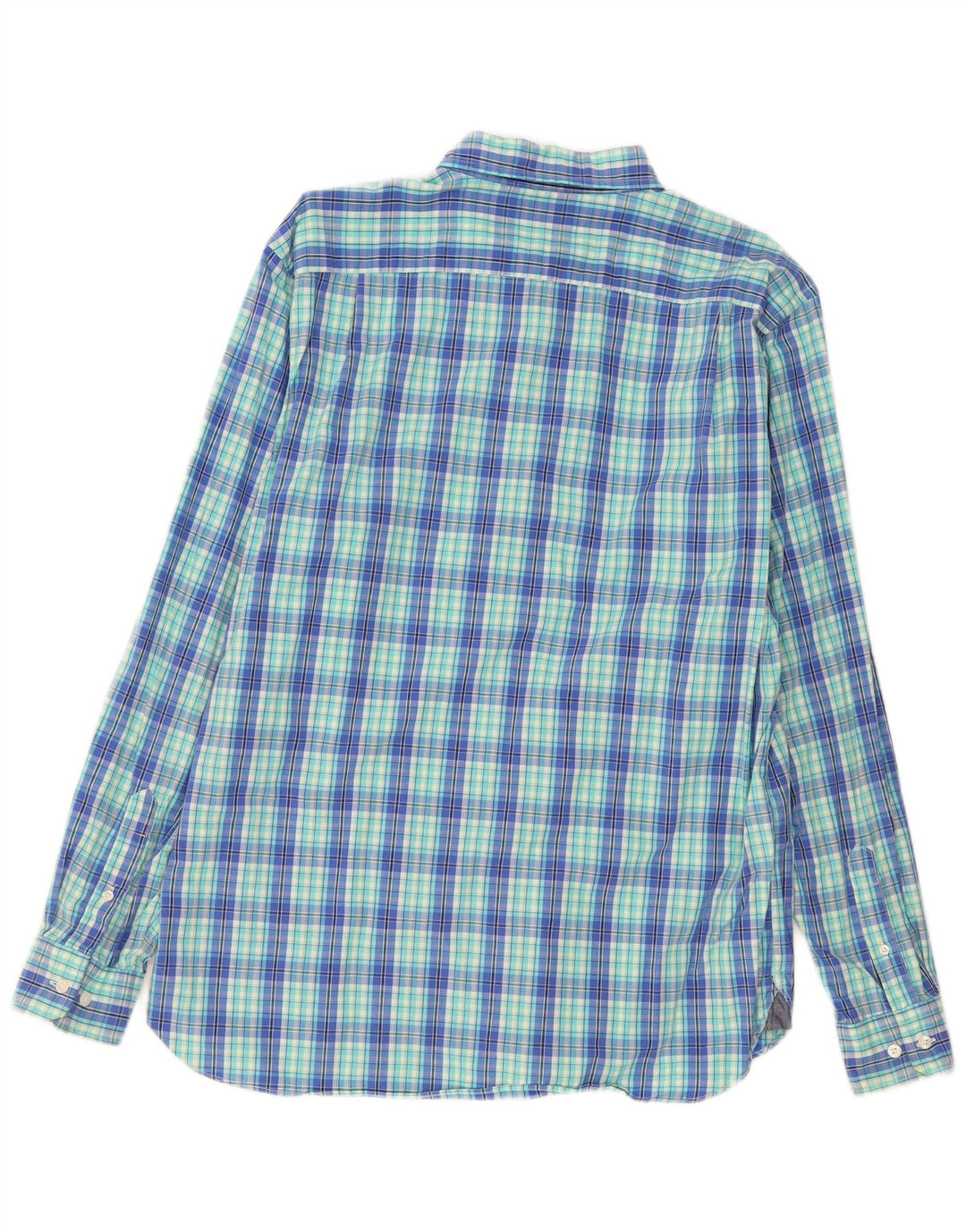 Мужская рубашка Nautica, большая синяя клетка, хлопок