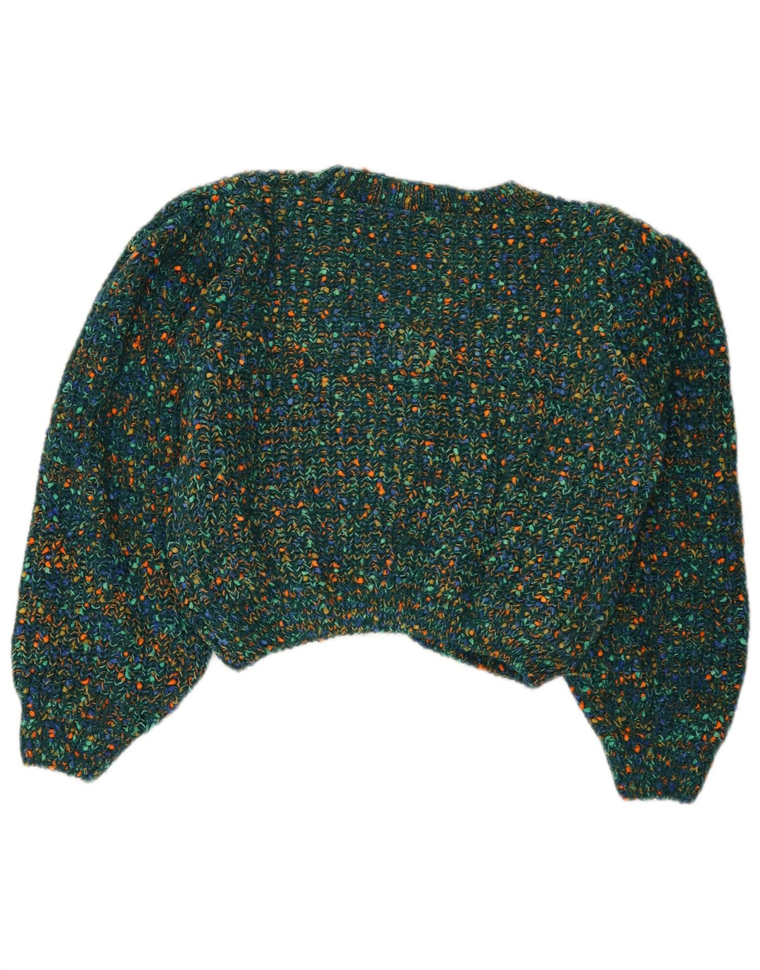 Женский укороченный кардиган-свитер Cider, Великобритания, 16, большой зеленый полиэстер с крапинками