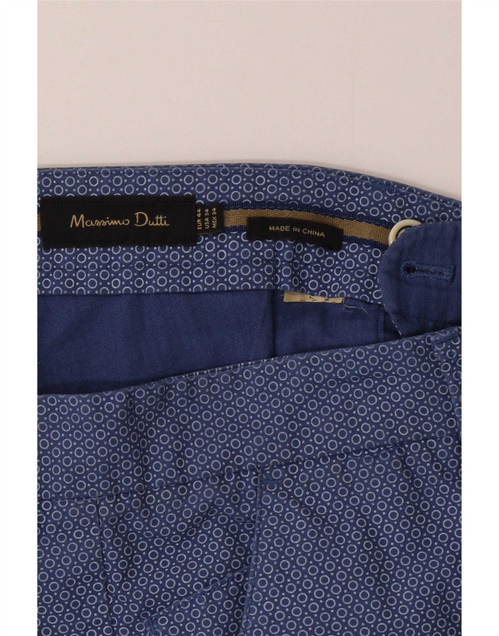 Мужские шорты чинос Massimo Dutti EU 44 Large W34 Темно-синие в пятнистый цвет