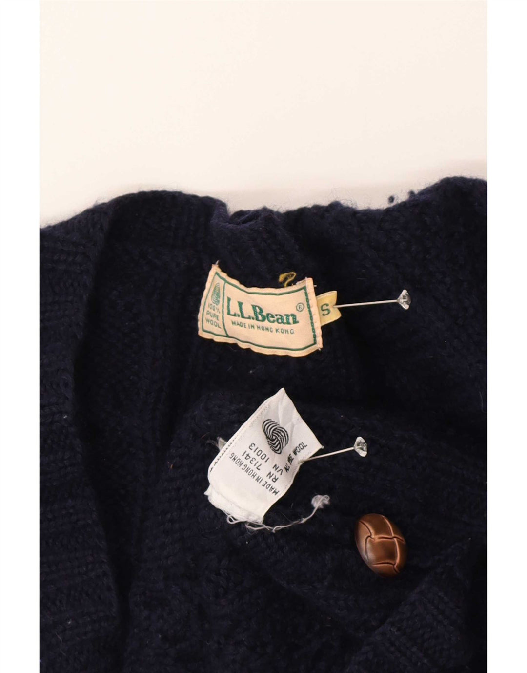 Женский свободный кардиган L.L.Bean UK 10, маленький темно-синий, шерсть