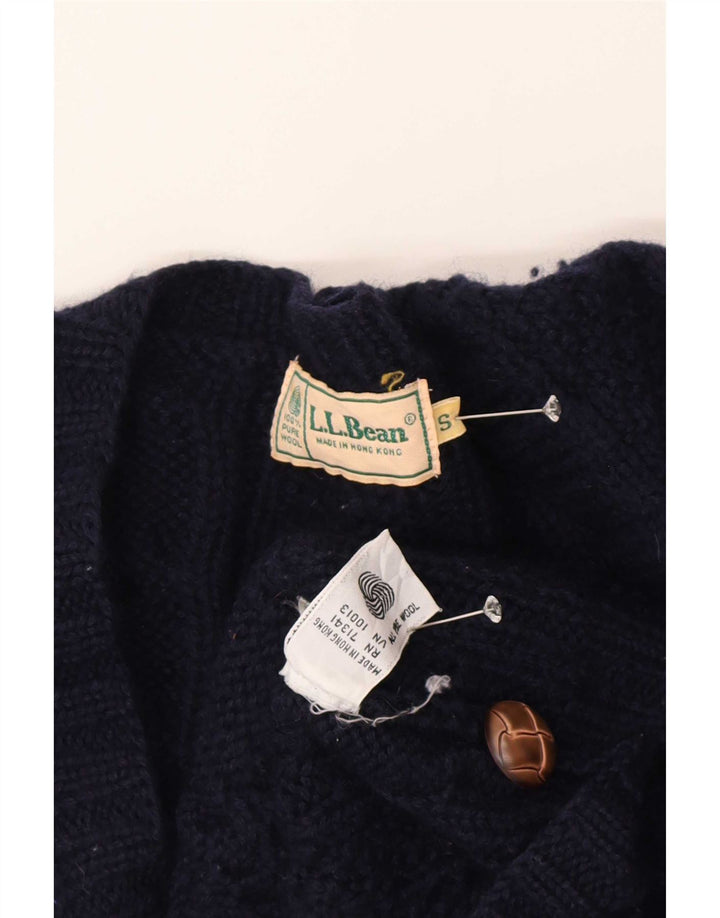 Женский свободный кардиган L.L.Bean UK 10, маленький темно-синий, шерсть