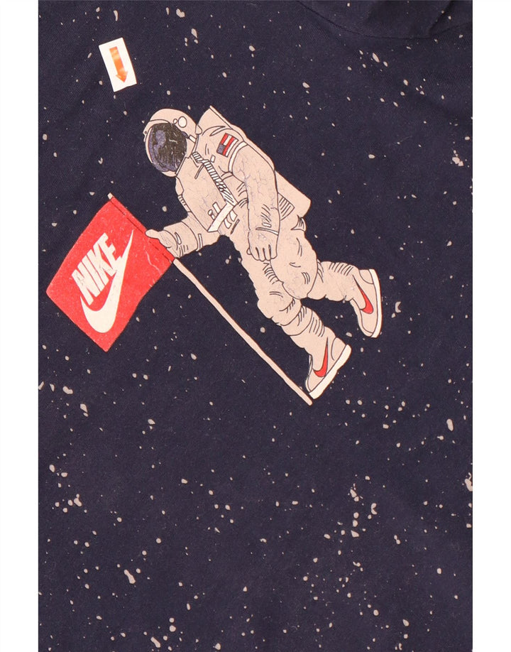 Мужская футболка с графикой Nike Athletic Cut, средний темно-синий, в крапинку