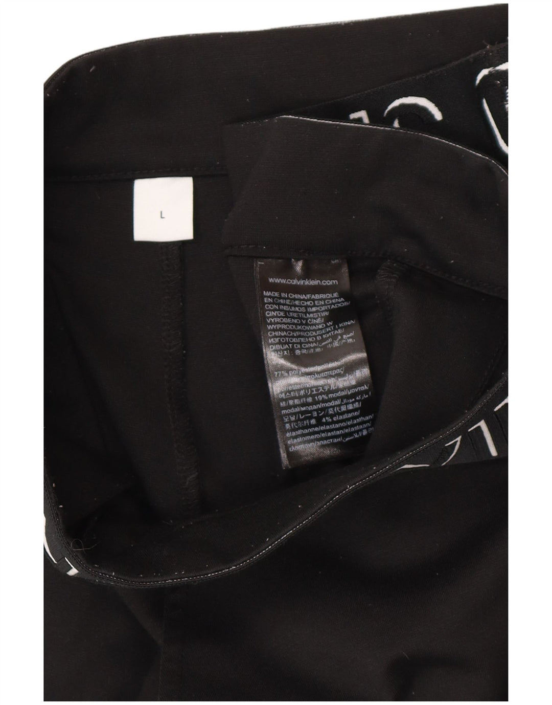 CALVIN KLEIN Женские укороченные брюки узкого кроя с рисунком, большие W32 L27, черные