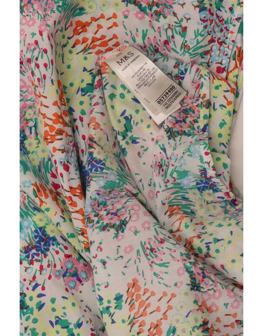 Женское платье макси Marks & Spencer UK 14, большое разноцветное цветочное платье