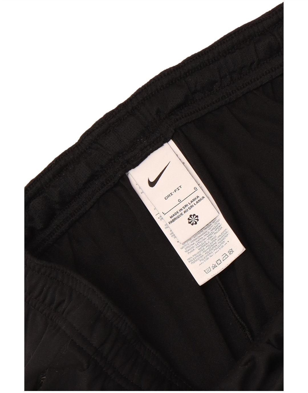 Мужские спортивные брюки Nike Dri Fit, большие черные полиэстер с цветными блоками
