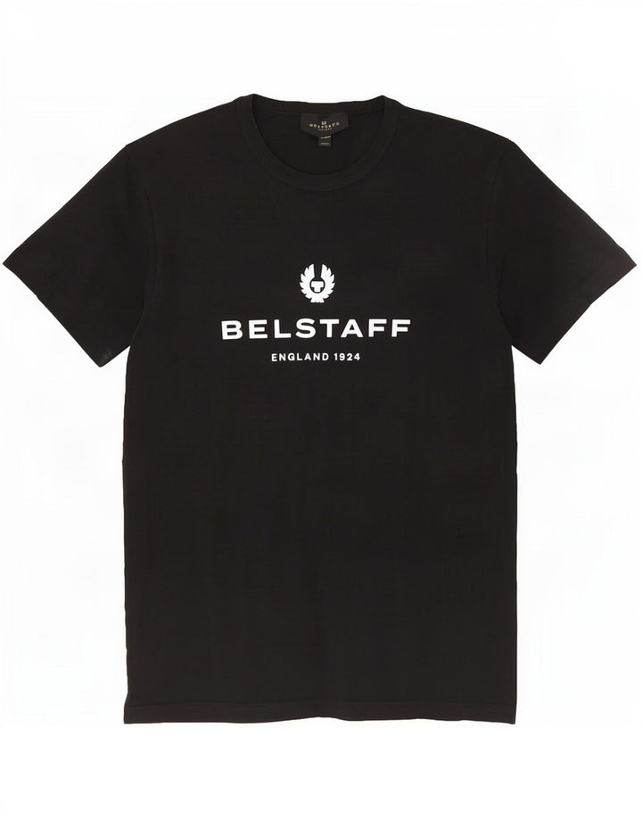 Мужская футболка с рисунком Belstaff, большая черная хлопковая футболка