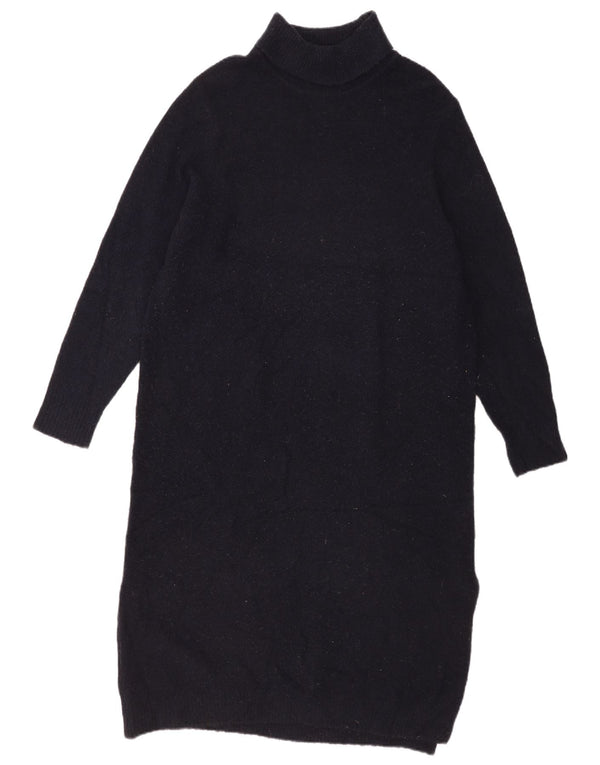 Marks & Spencer Womens Jumper Dress UK 16 Large Navy Blue Acrylic