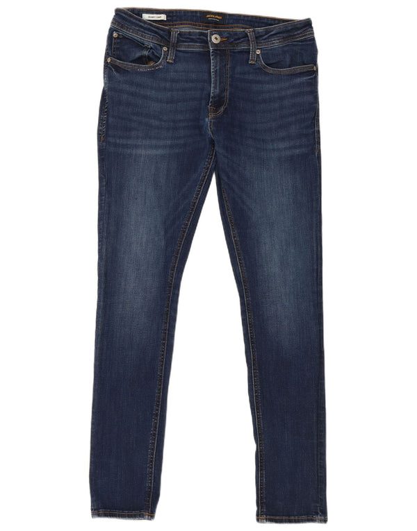 Мужские джинсы скинни Jack & Jones Liam W34 L32, синий хлопок
