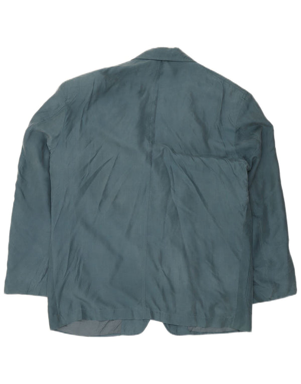 TRUSSARDI Мужской пиджак на 2 пуговицах IT 54 2XL Синий Шелк