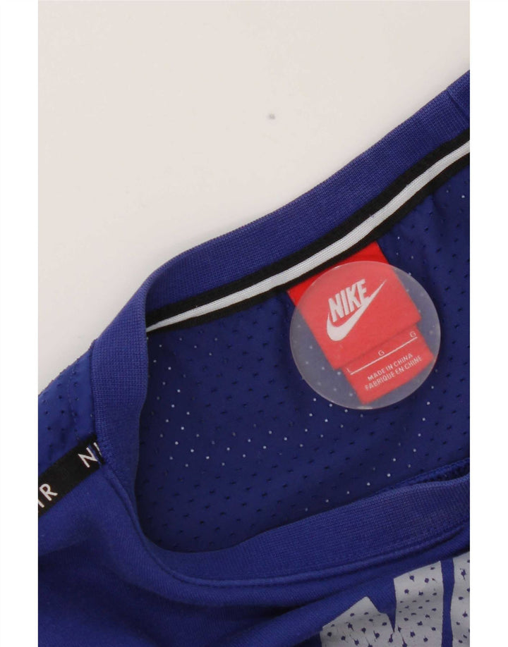 Мужской свитшот с графическим рисунком Nike, большой синий с цветными блоками