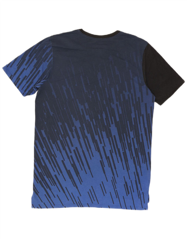 Мужская футболка Nike Dri Fit, верх среднего синего цвета, полиэстер с цветными блоками