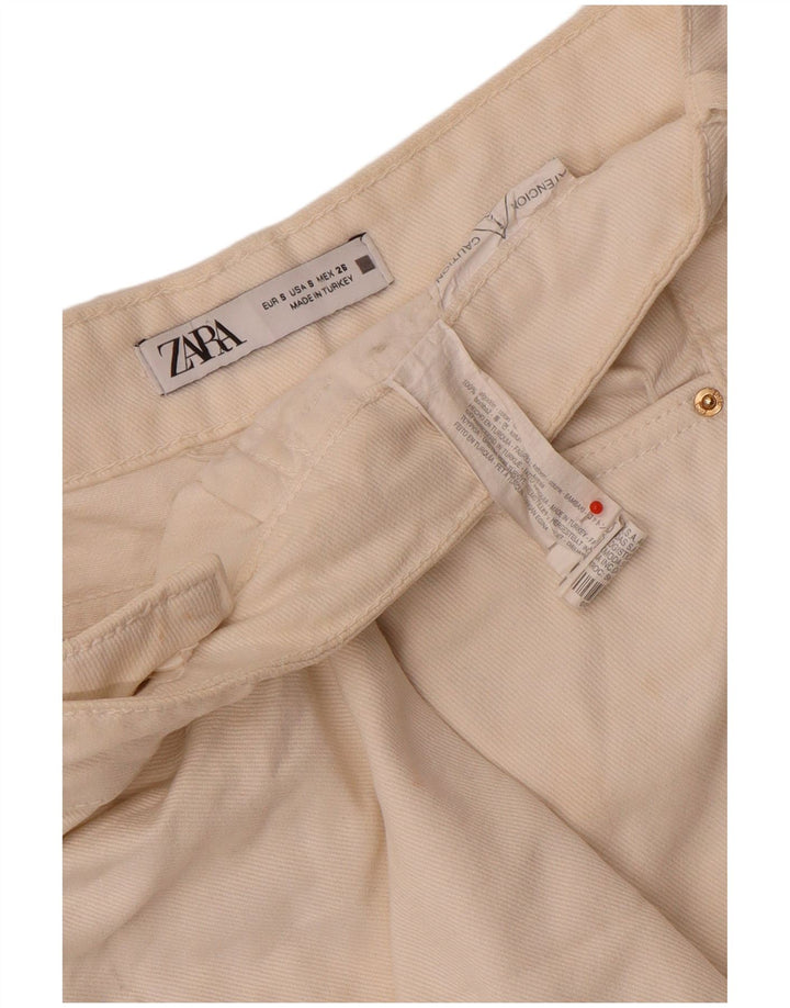 Женские джинсовые шорты Zara, маленькие W26, белый хлопок