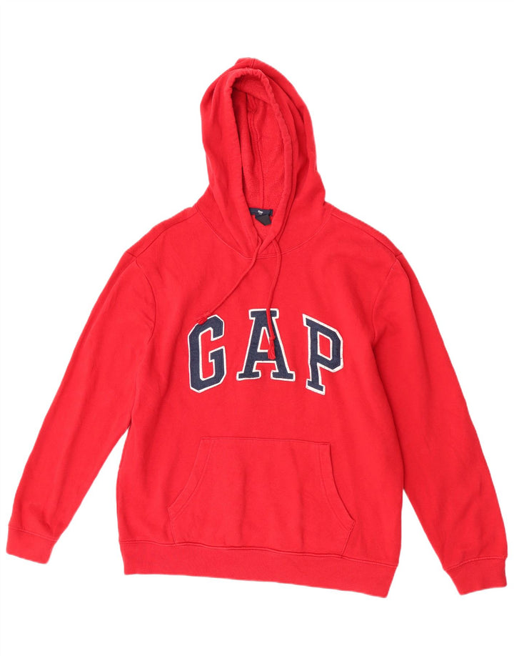 Женский джемпер с капюшоном Gap Oversized UK 14, хлопковый средний красный