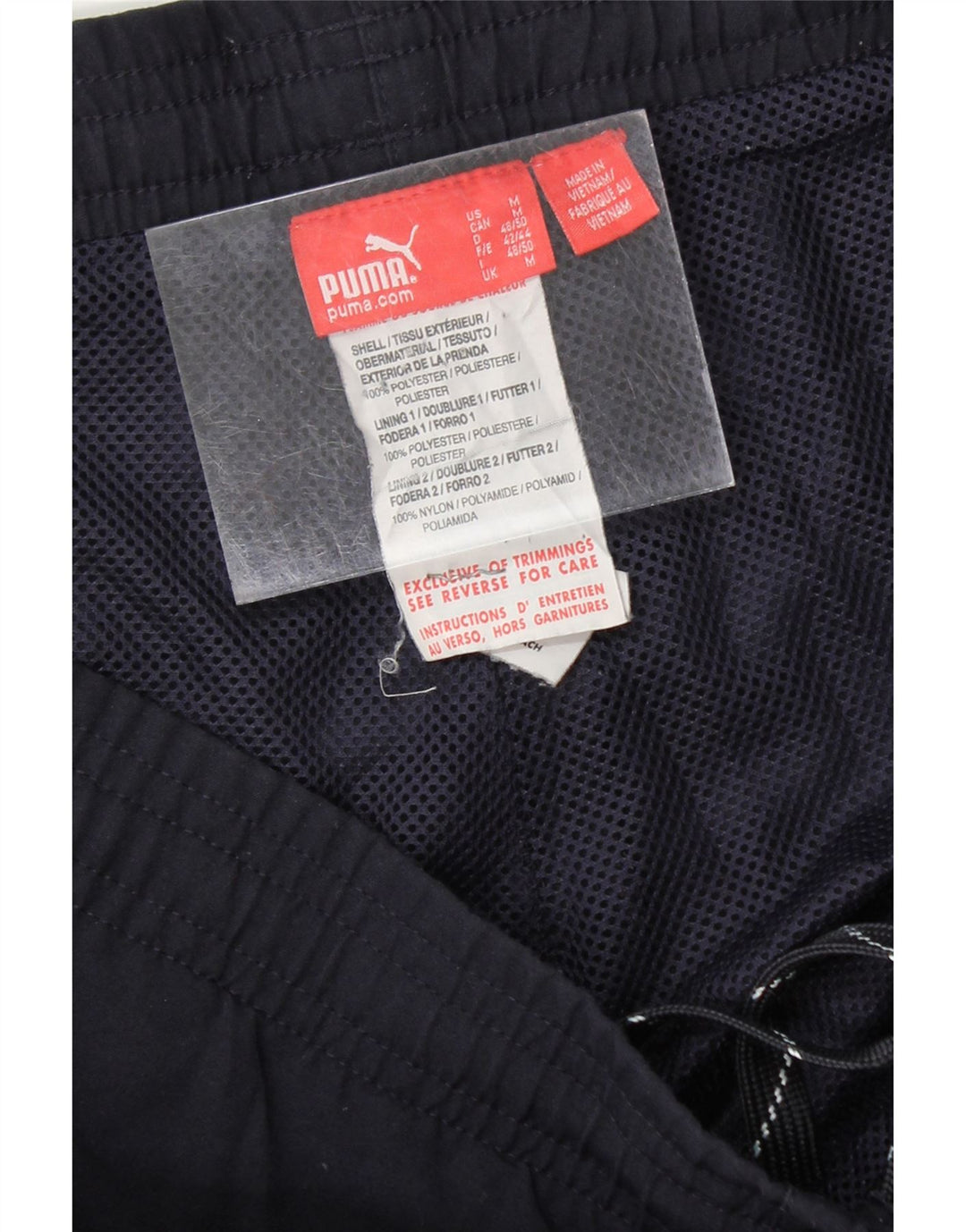 PUMA Mens Tracksuit Trousers Joggers Medium  Navy Blue Polyester Vintage Puma and Second-Hand Puma from Messina Hembry 