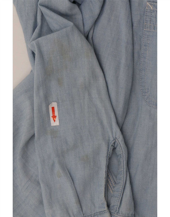 Мужская рубашка стандартного кроя Carhartt из хлопка среднего синего цвета