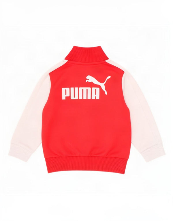 Спортивный костюм с графическим рисунком Puma для мальчиков 6–9 месяцев, красный с цветными блоками
