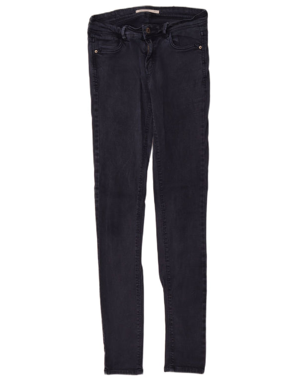Zara Womens Skinny Casual Trousers EU 36 XS W26 L32 Navy Blue