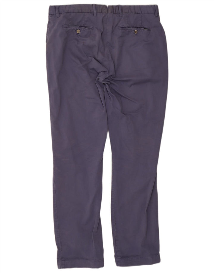 Hackett Мужские прямые костюмные брюки W36 L32 Темно-синие хлопковые