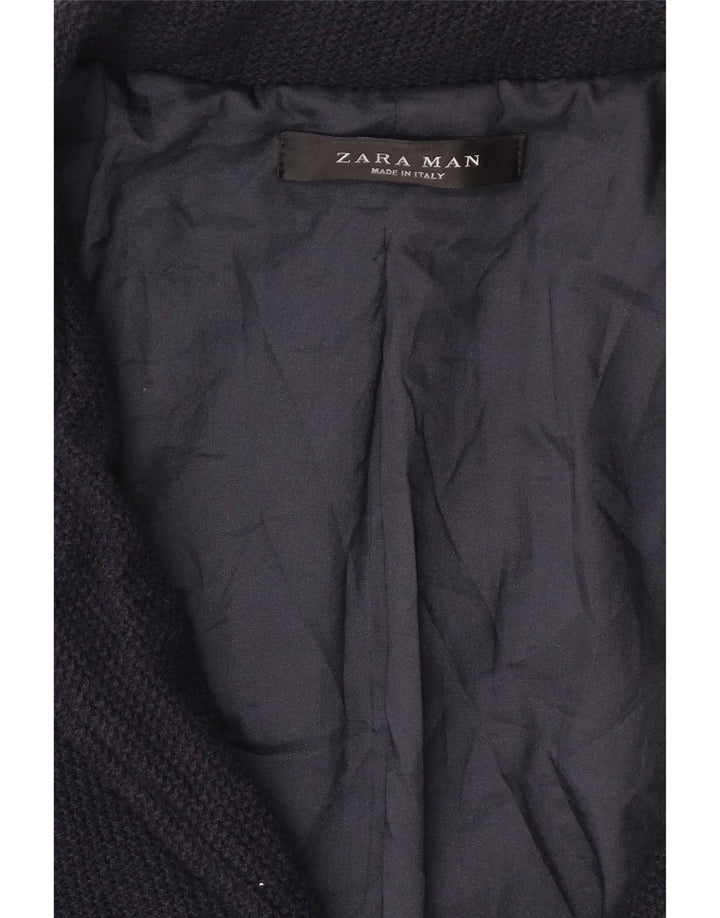 Zara Мужское пальто UK 36, маленькое темно-синее