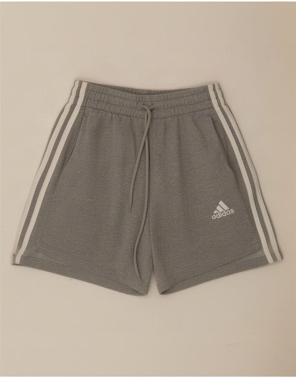 Женские спортивные шорты Adidas UK 4 XS Серые хлопковые крапинки