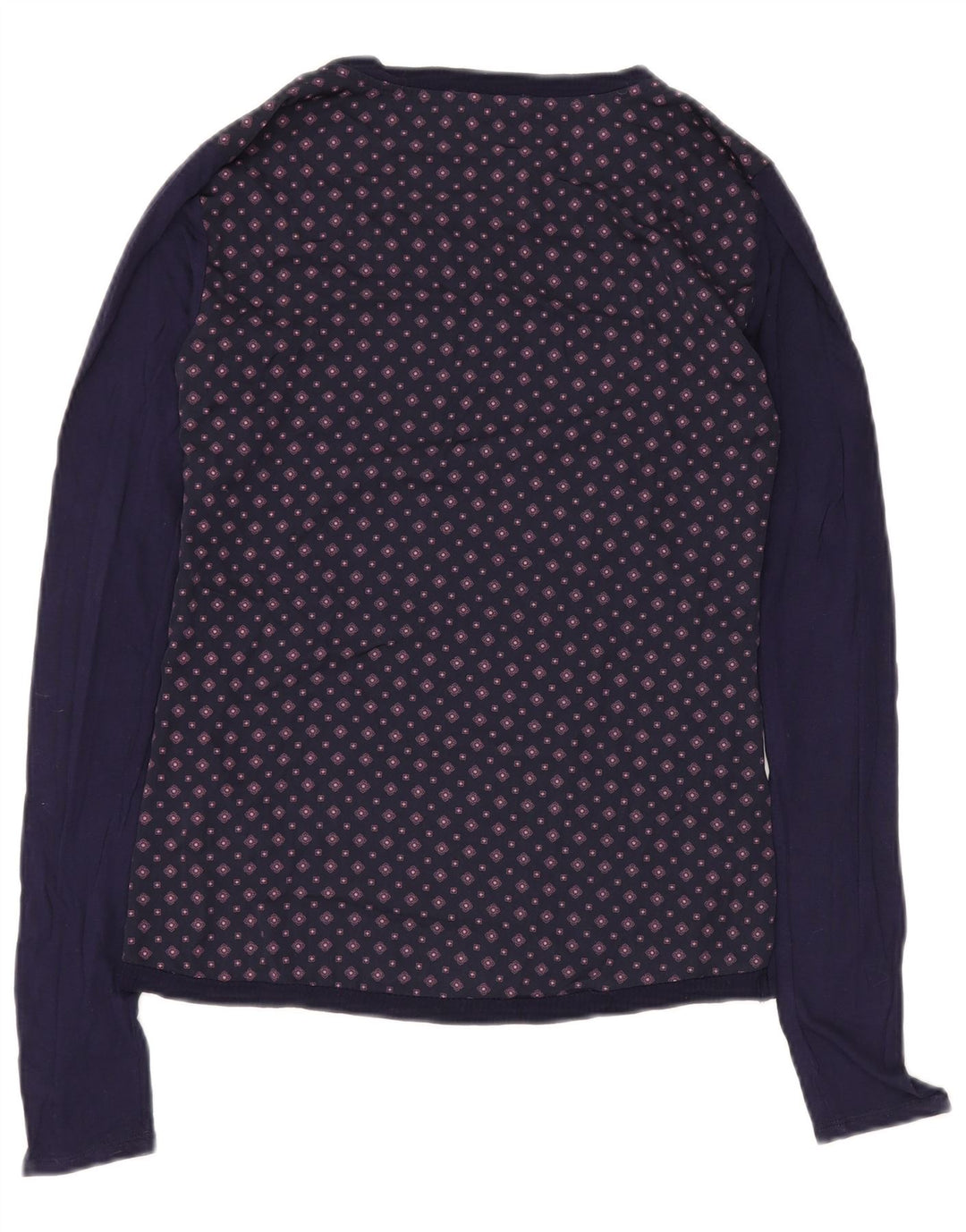 Женский топ Tommy Hilfiger с длинным рукавом UK 12, средний темно-синий с геометрическим узором