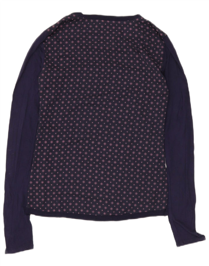 Женский топ Tommy Hilfiger с длинным рукавом UK 12, средний темно-синий с геометрическим узором