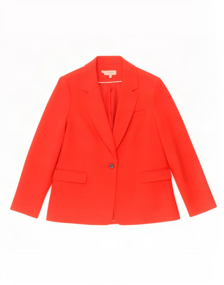 Женский пиджак Hobbs на 1 пуговице, Великобритания, 18 XL, красный полиэстер