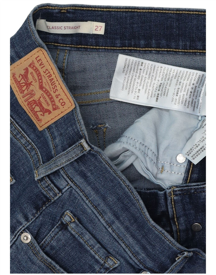 Женские прямые джинсы классического кроя LEVI'S W27 L28, синий хлопок