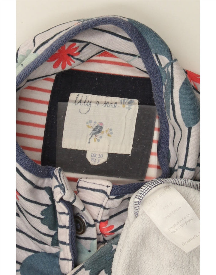 JOULES Женский свитер с воротником на пуговицах, джемпер UK 10, маленький белый с цветочным принтом