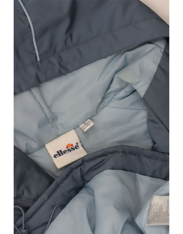Мужская куртка-анорак Ellesse с капюшоном UK 38, средний серый полиэстер с цветными блоками