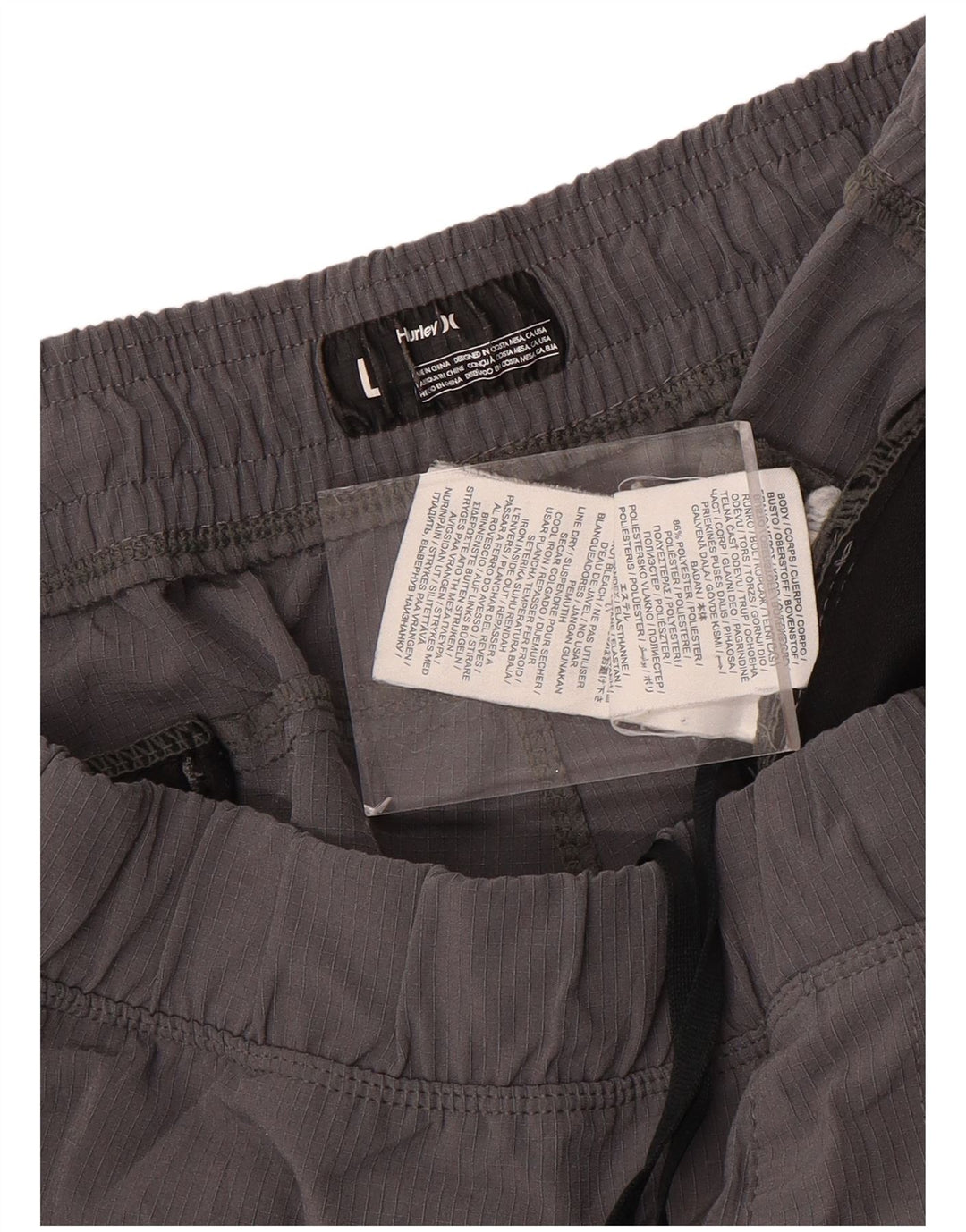 HURLEY Мужские спортивные шорты, большие серые, полиэстер