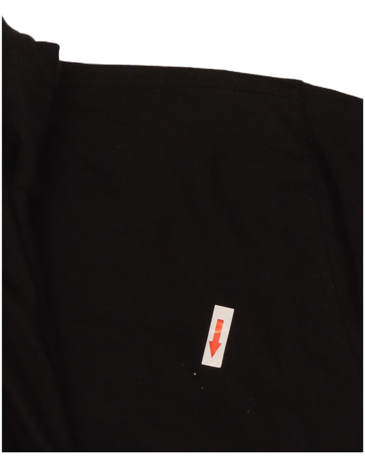 H&M Женская укороченная футболка UK 14, средний черный хлопок