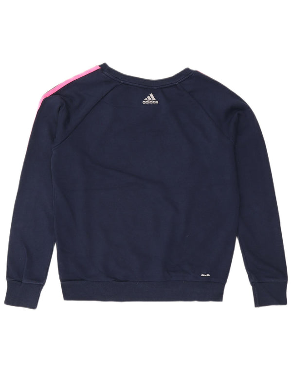 Женский джемпер Adidas Climalite Graphic Sweatshirt UK 12/14, средний темно-синий