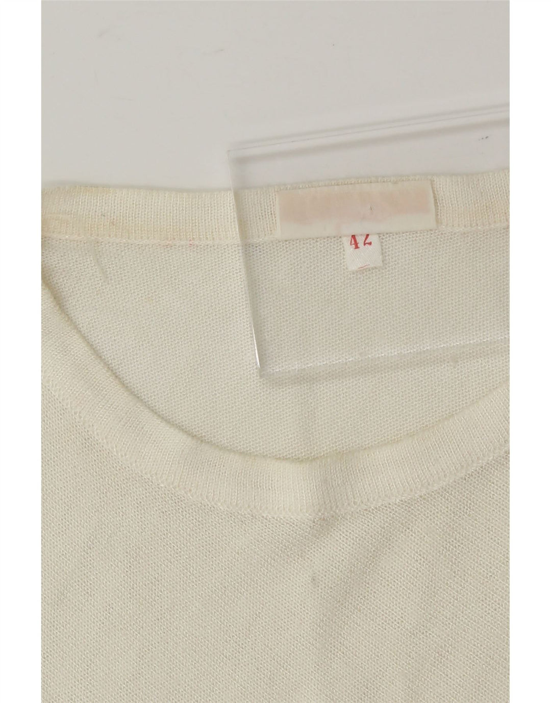 ANNABELLE LONDON Womens Crew Neck Jumper Sweater IT 42 Medium Off White Vintage Annabelle London and Second-Hand Annabelle London from Messina Hembry 