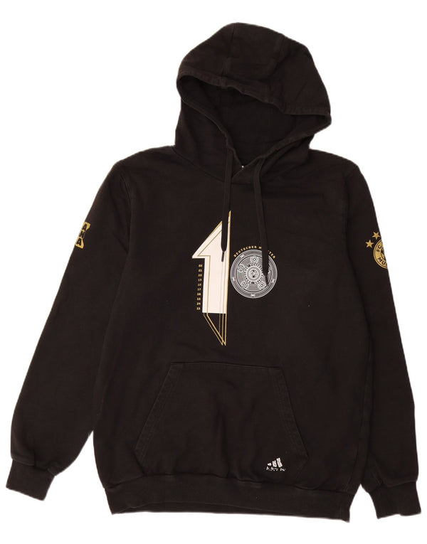 Мужской джемпер с капюшоном ADIDAS FC Bayern Munchen, большой черный, хлопковый