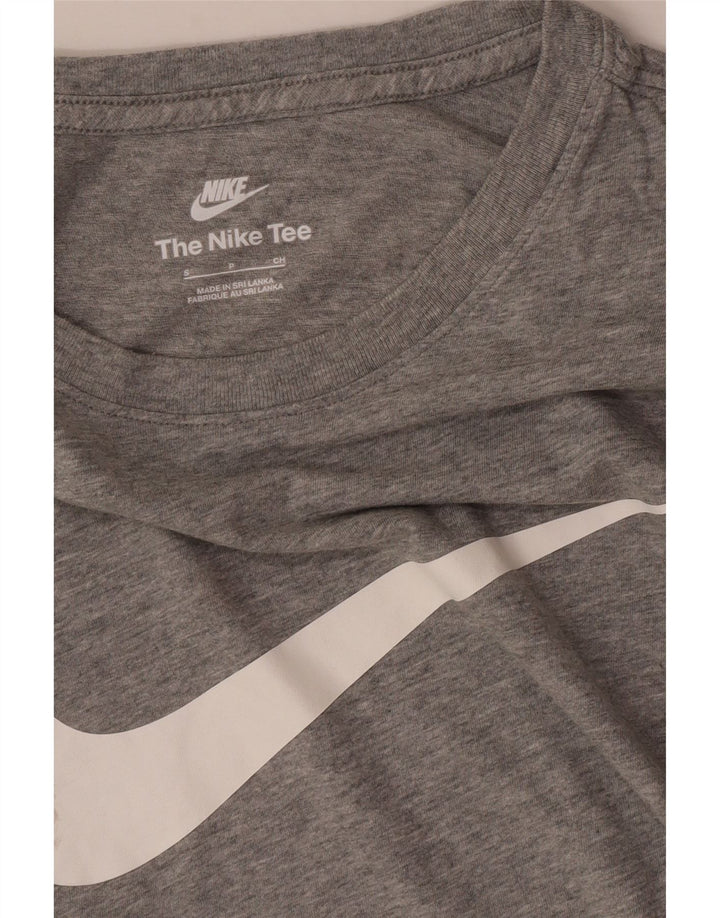 Мужская футболка с рисунком Nike, маленький серый, в крапинку