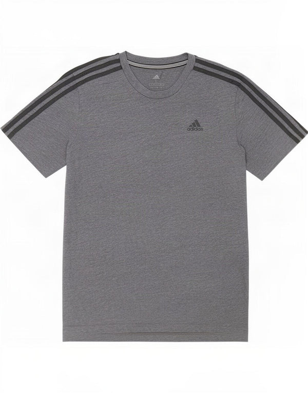 Топ мужской футболки Adidas, большой серый хлопок с крапинками
