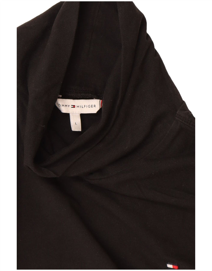 TOMMY HILFIGER Женский топ с длинным рукавом UK 14, большой черный