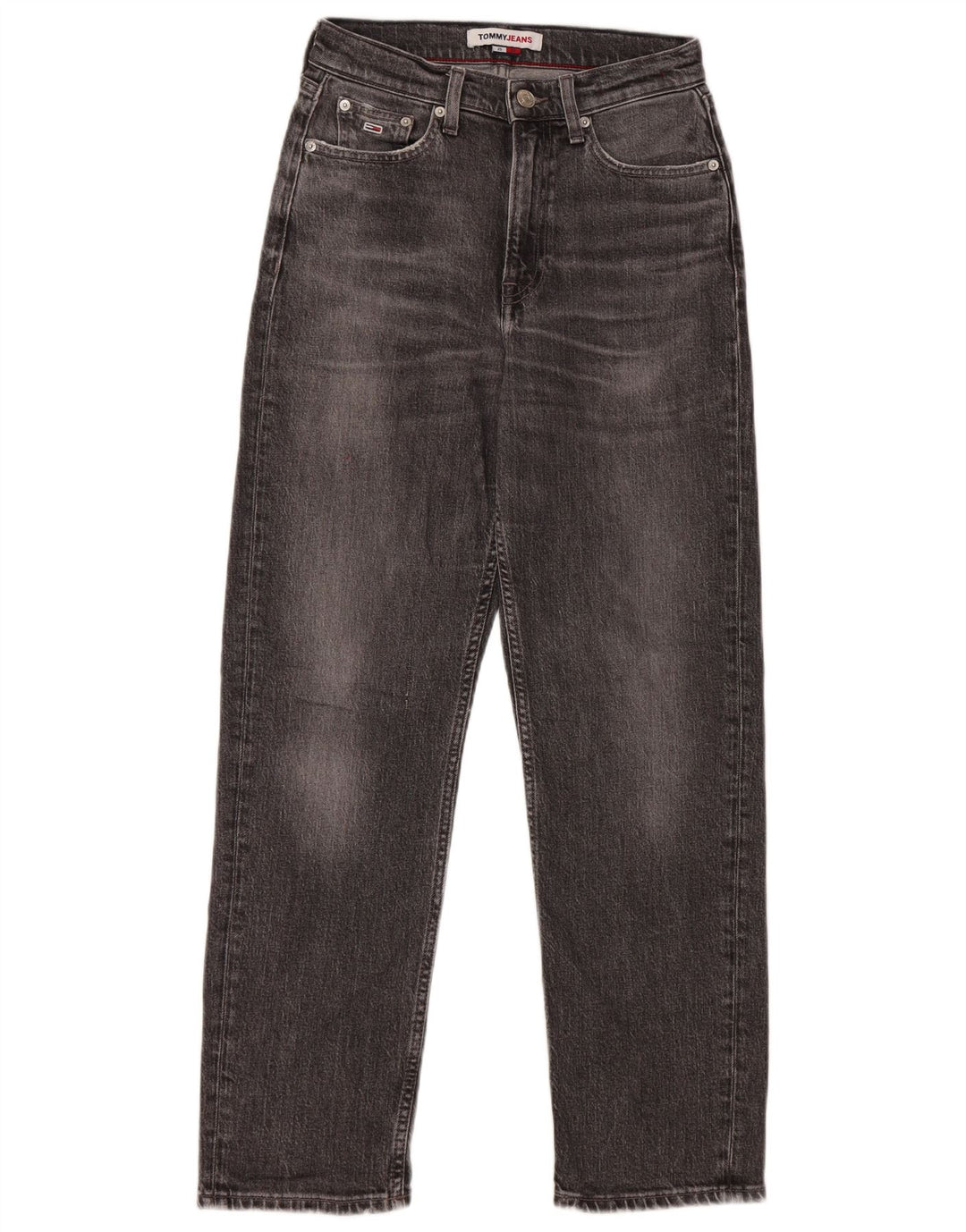 TOMMY HILFIGER Женские прямые джинсы Harper с высокой посадкой W25 L27 Серый хлопок