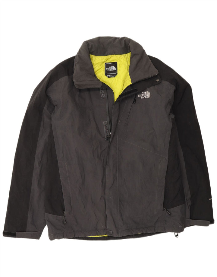 Мужская ветровка The North Face UK 38, нейлон среднего серого цвета с цветными блоками