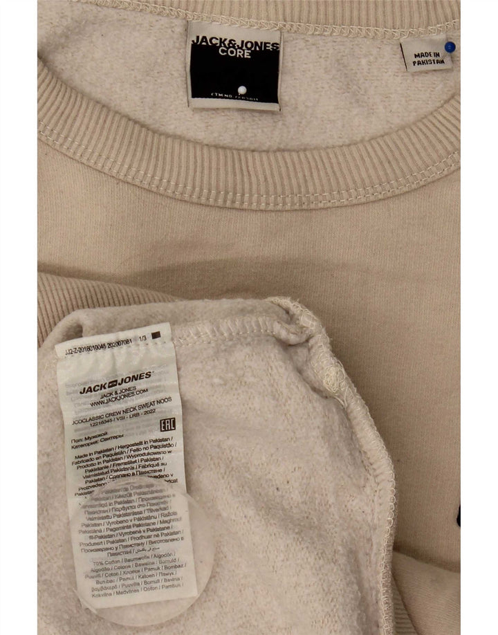 Мужской свитшот Jack & Jones, маленький хлопковый бежевый джемпер