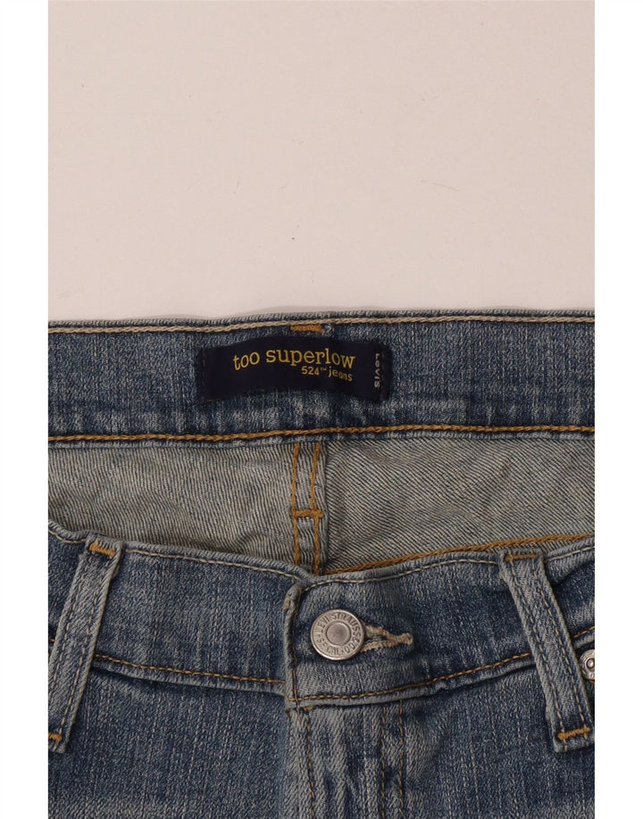 Женские джинсы-капри Levi's 524 Super Low W32 L23 синие