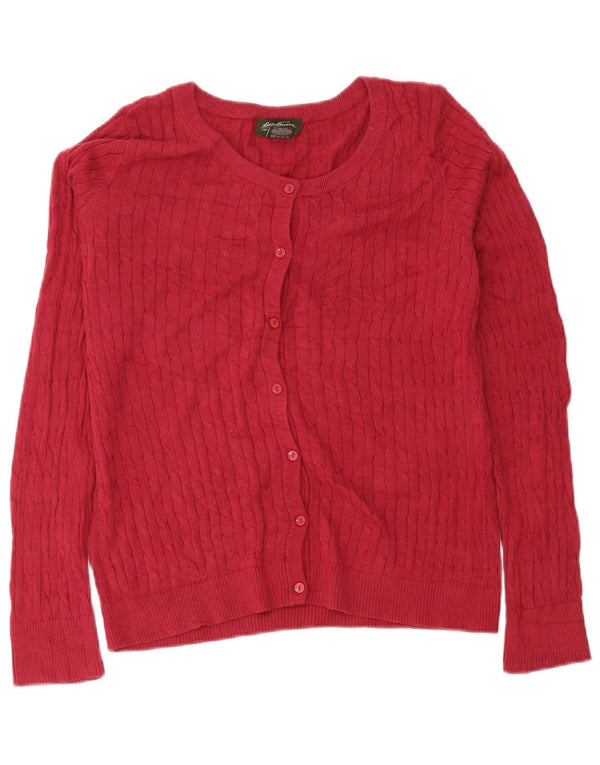 Женский кардиган Eddie Bauer, свитер UK 16, большой бордовый хлопок