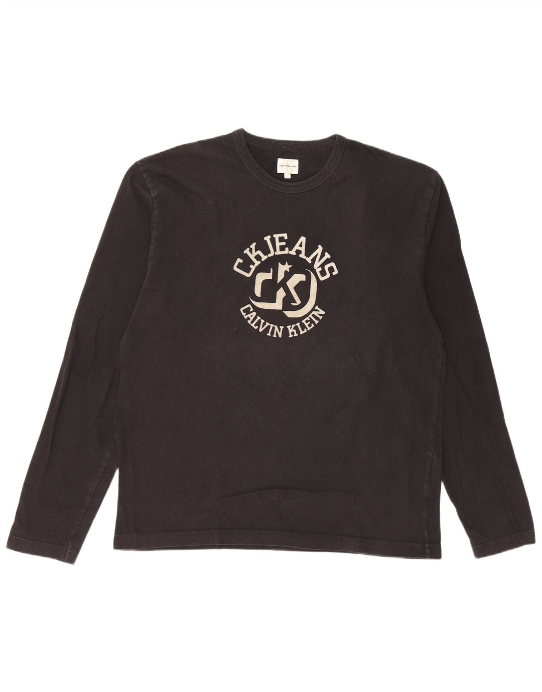 Мужские джинсы Calvin Klein Jeans с длинным рукавом и длинным рукавом, большой черный хлопок