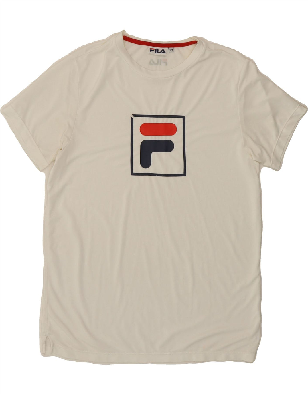 FILA Boys Graphic T-Shirt Top 11-12 Years White Vintage Fila and Second-Hand Fila from Messina Hembry 