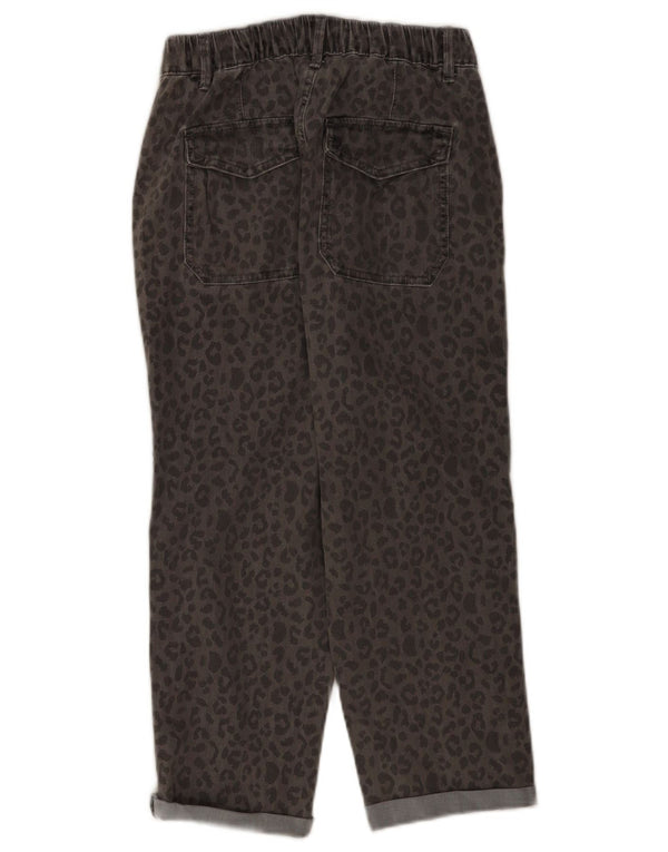 Женские укороченные джинсы Marks & Spencer UK 10, маленькие, W28 L21, серые с животным принтом
