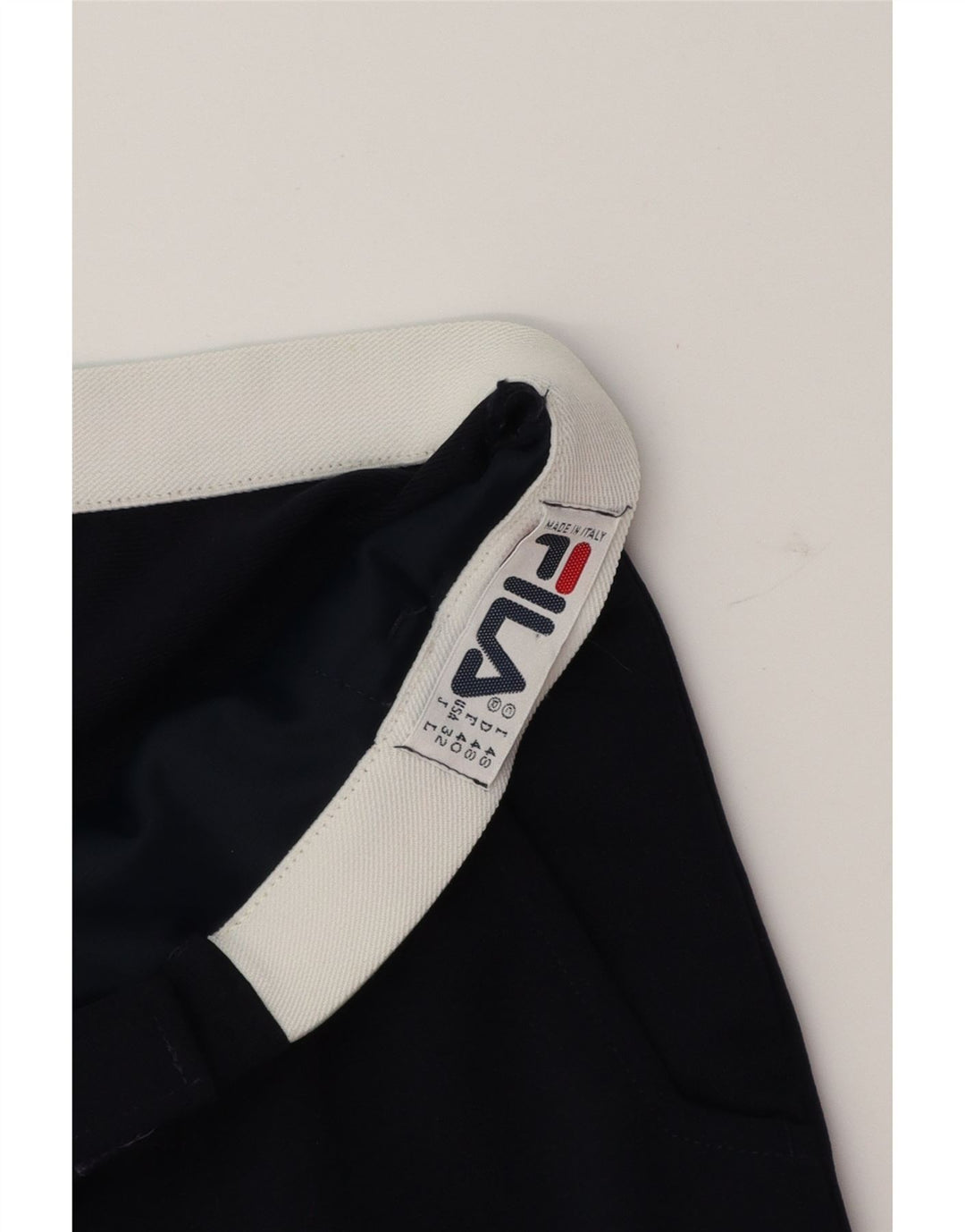 FILA Womens Chino Shorts UK 16 Large W38  Navy Blue Polyester Vintage Fila and Second-Hand Fila from Messina Hembry 