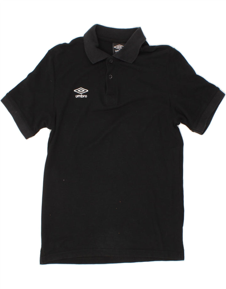 UMBRO Mens Polo Shirt Medium Black Cotton Vintage Umbro and Second-Hand Umbro from Messina Hembry 
